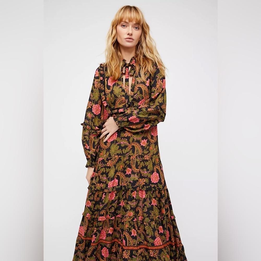 Spell Etienne Long Sleeve Maxi Dress XSmall